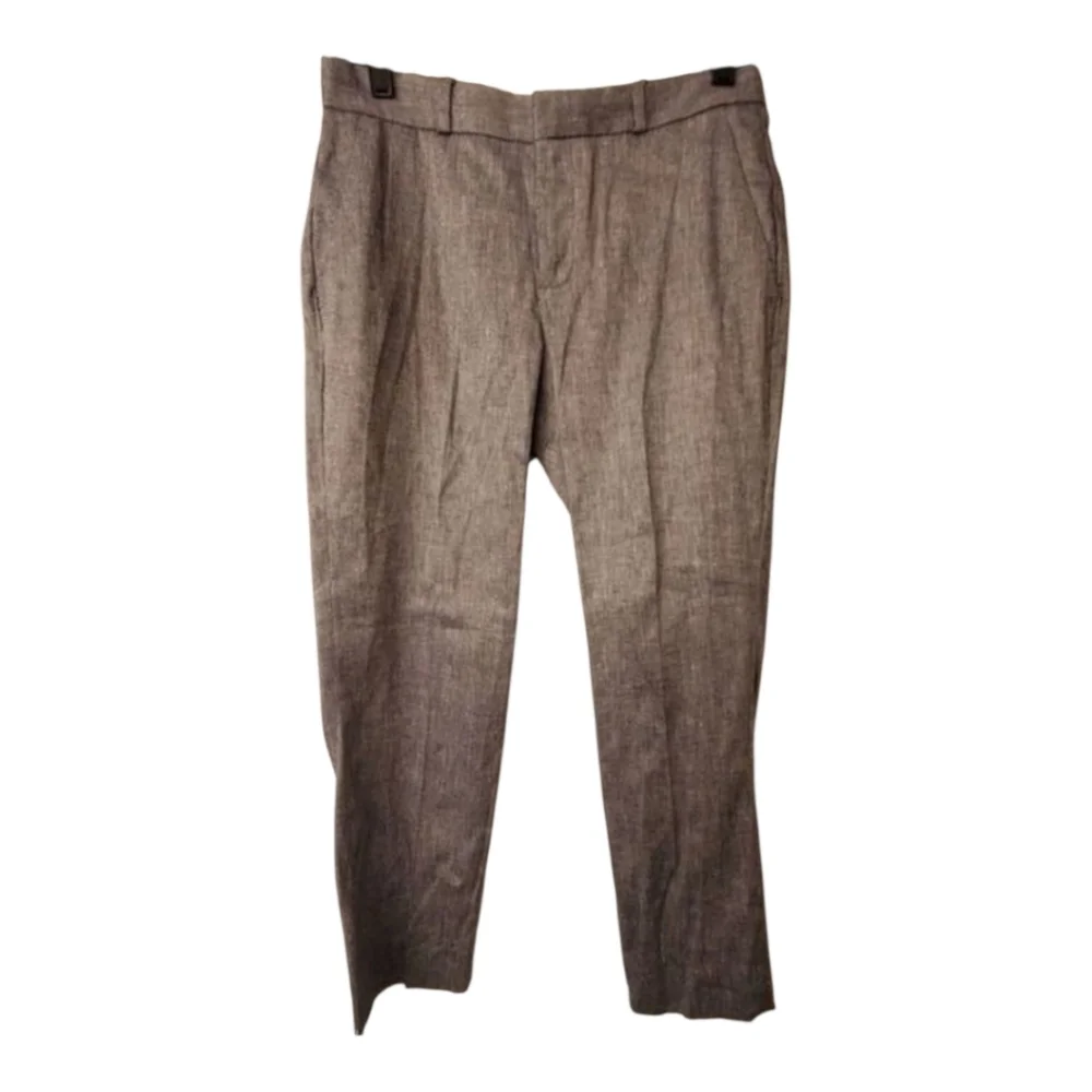 Banana Republic Avery pin striped linen straight leg pants size‎ 2S new!!!